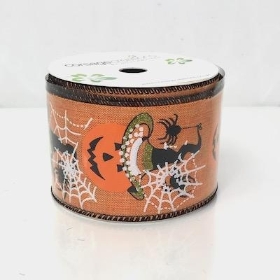 Halloween Pumpkin Ribbon 60mm