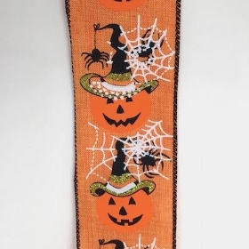 Halloween Pumpkin Ribbon 60mm