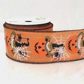 Halloween Pumpkin Ribbon 60mm