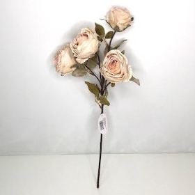 Cream Dried Rose Spray 54cm