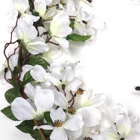 Ivory Dogwood Garland 180cm