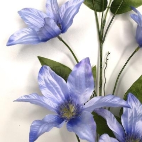 Blue Clematis Spray 89cm