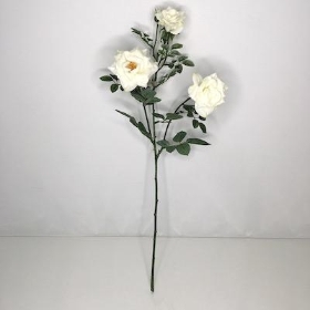 Ivory Spray Rose 60cm