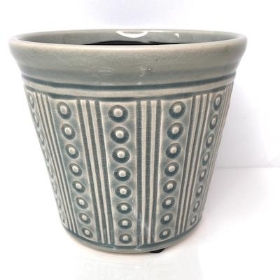 Blue Dots Ceramic Pot 11cm