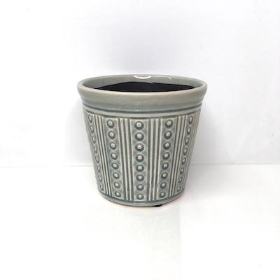 Blue Dots Ceramic Pot 11cm