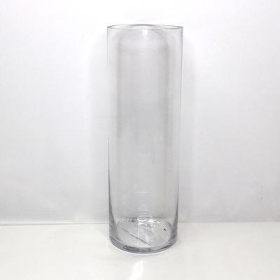 Clear Glass Cylinder Vase 30cm