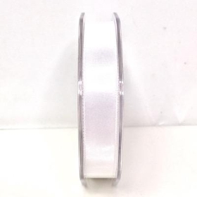 White Satin Ribbon 15mm 