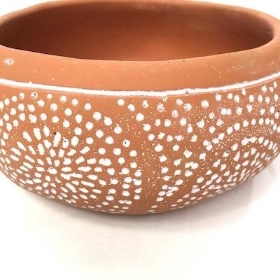 Terracotta Ceramic Bowl 19cm