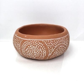 Terracotta Ceramic Bowl 19cm