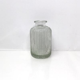 Mini Clear Dimple Vase 10cm