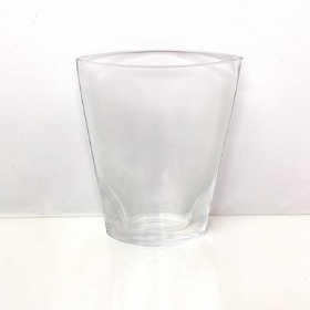 Oval Glass Vase 17cm