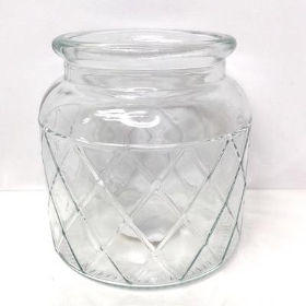 Clear Lattice Vase 11cm