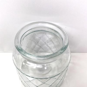 Clear Lattice Vase 11cm