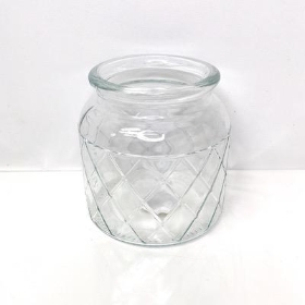 Clear Lattice Vase 11cm