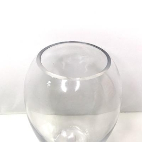 Clear Round Vase 17cm