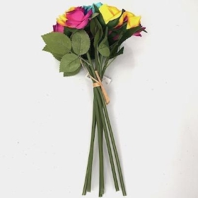 Rainbow Rose Bundle 38cm