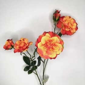 Orange Spray Rose 66cm