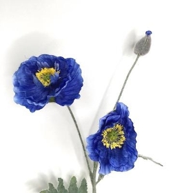 Blue Poppy Spray 49cm