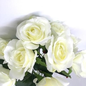 Ivory Rose Bush 43cm