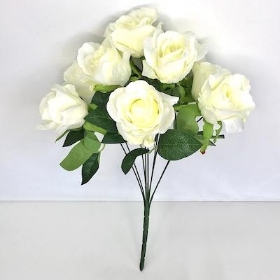 Ivory Rose Bush 43cm