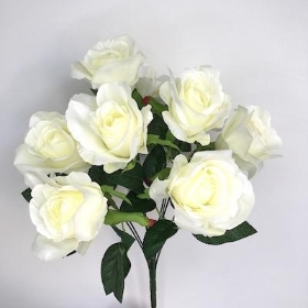 Ivory Rose Bush 43cm