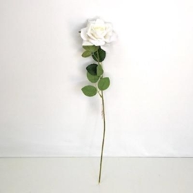 Ivory Velvet Touch Rose 50cm 