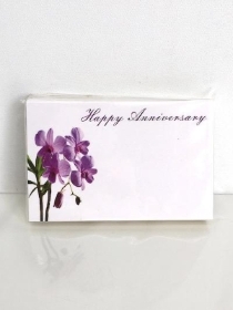 Small Florist Cards Orchid Anniversary