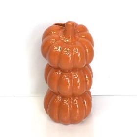 Pumpkin Stack Ceramic Pot 19cm