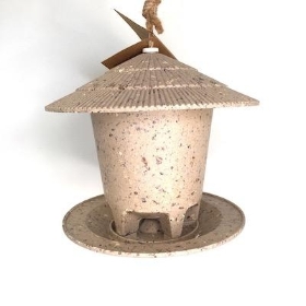 Cream Coffee Husk Bird Feeder 20cm