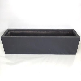 Dark Grey Trough Planter 23cm