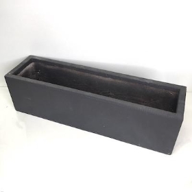 Dark Grey Trough Planter 23cm