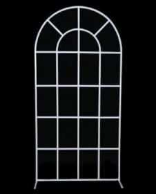 White Arch Window Frame Stand 240cm