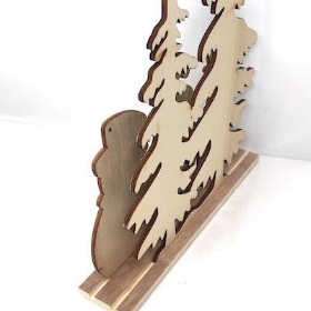 Festive Characters Wooden Decoration 30cm