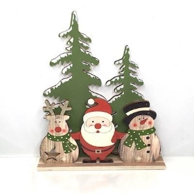Festive Characters Wooden Decoration 30cm