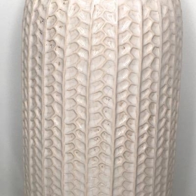 White Pattern Ceramic Vase 38cm