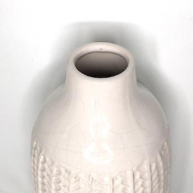 White Pattern Ceramic Vase 38cm