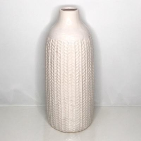 White Pattern Ceramic Vase 38cm
