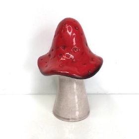 Red Ceramic Mushroom 14cm