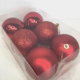 Red Bauble 8cm x 6
