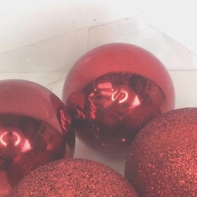 Red Bauble 8cm x 6