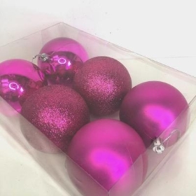 Fuchsia Bauble 8cm x 6