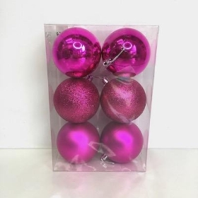 Fuchsia Bauble 8cm x 6