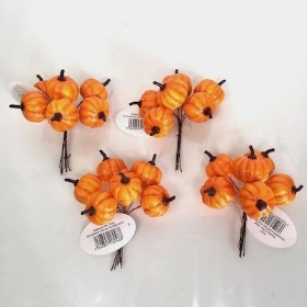 Orange Pumpkin Pick 3.5cm x 25