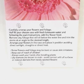 Pink Gerbera Folding Card x 25 