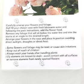 Pink Spray Rose Folding Card x 25
