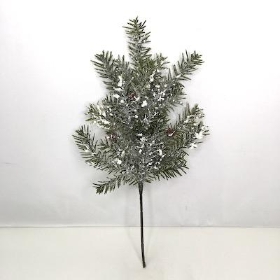 Snowy Pine Spray 42cm