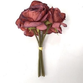Dusky Mauve Rose Bundle 25cm