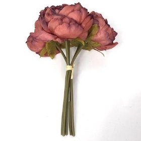 Dusky Mauve Peony Bundle 25cm