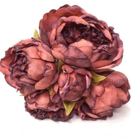 Dusky Mauve Peony Bundle 25cm