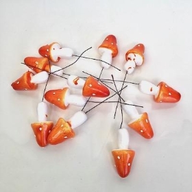 Orange Toadstool Pick x 12